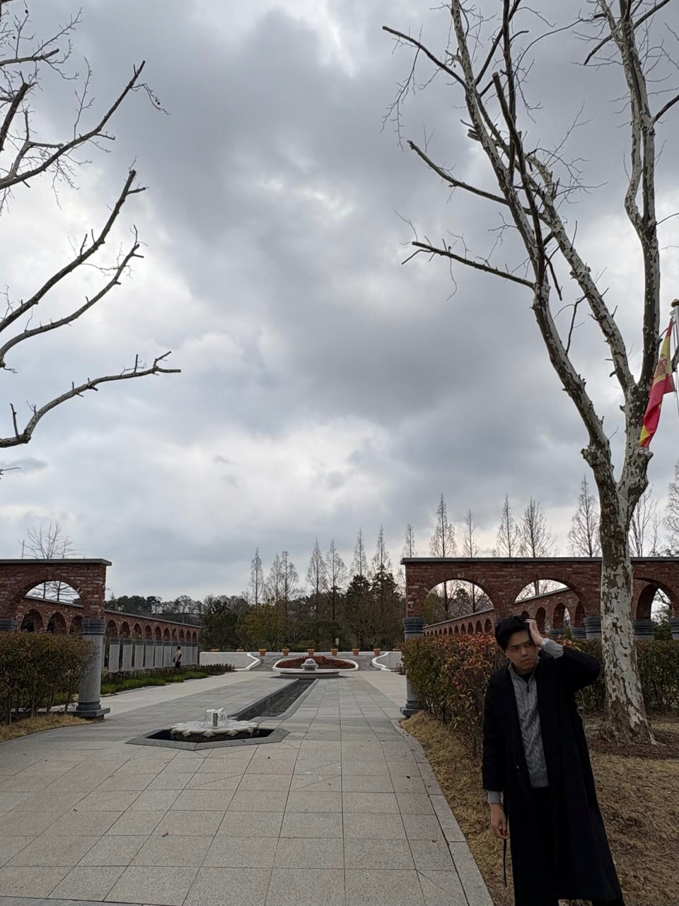 Spanish-style garden with fountains in Suncheon National Park