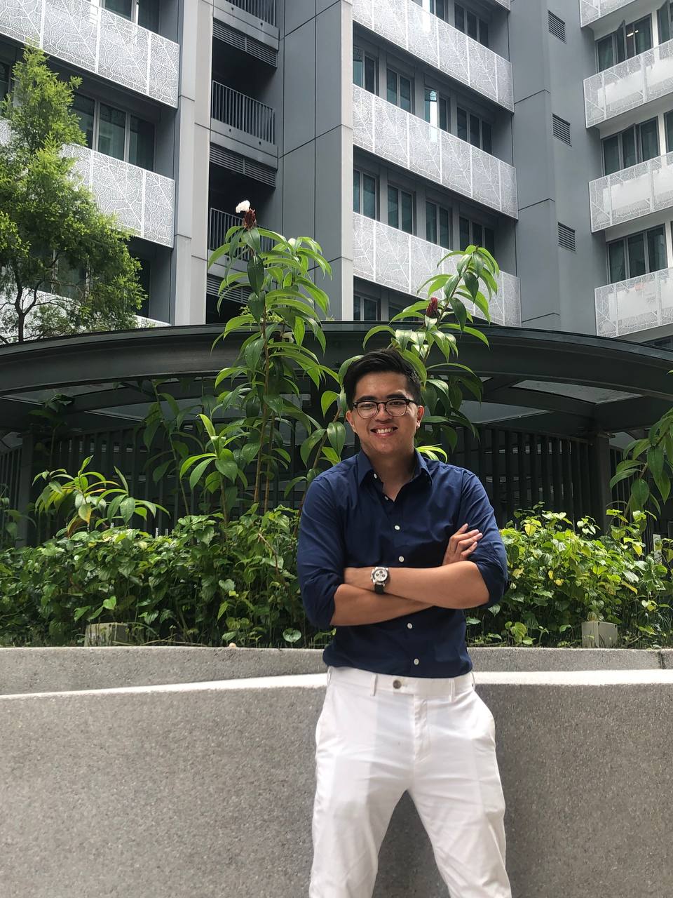 Tamarind Hall at NTU with its modern architecture and lush greenery