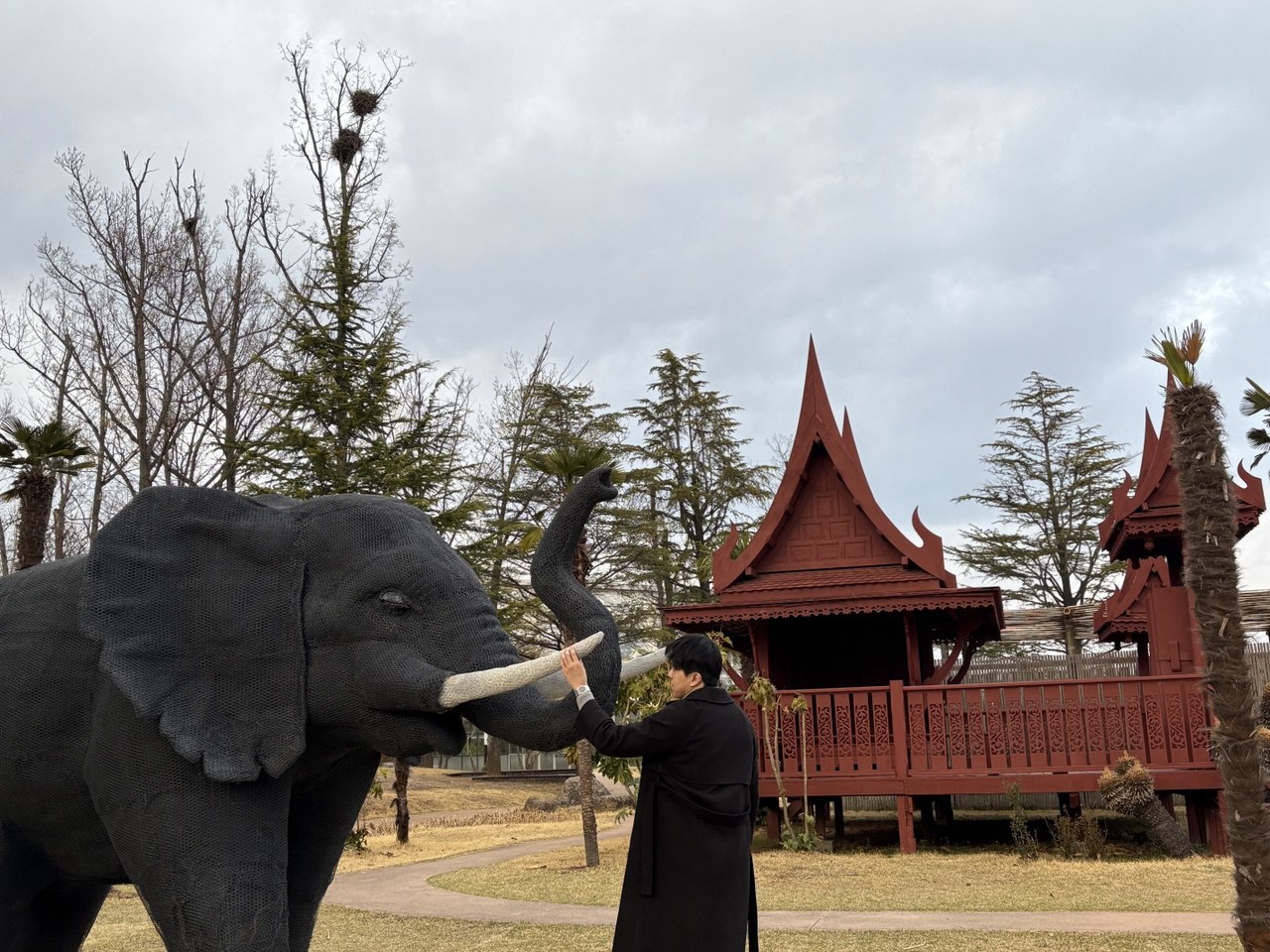 Thai-inspired garden with tropical plants in Suncheon National Park